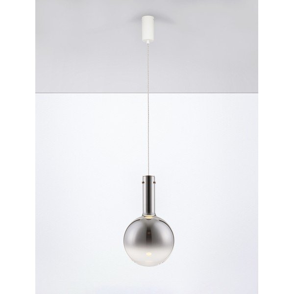Lustră gri LED cu intensitate reglabilă din sticlă ø 25 cm Nostos – Nova Luce-image-4