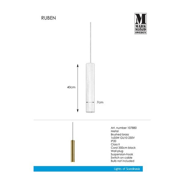 Pendul Markslöjd Ruben, alămiu-image-1