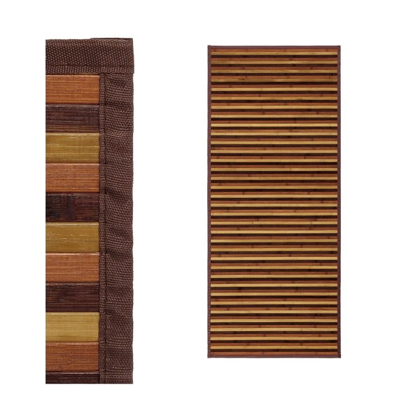 Covor tip traversă galben muștar/maro din bambus 75x175 cm – Casa Selección-image-1