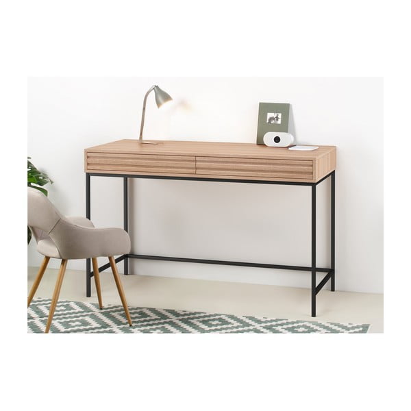 Birou cu blat cu aspect de lemn de stejar 50x120 cm Celine – Støraa-image-2