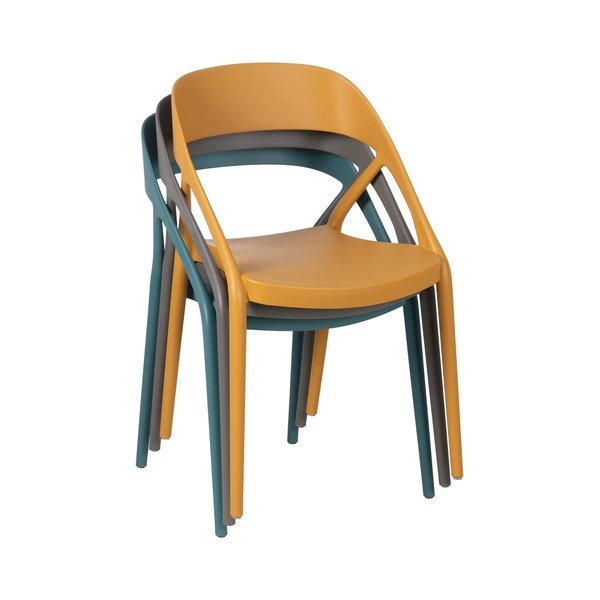 Scaune de dining albastre 2 buc. din plastic – Ixia-image-3