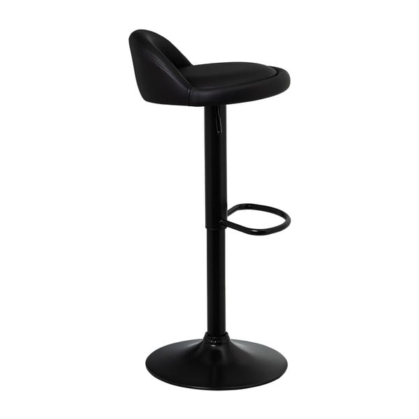 Scaune de bar negre cu înălțime ajustabilă 2 buc. din imitație de piele (înălțime șezut 72 cm) – Casa Selección-image-1