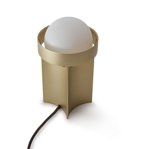 Veioză aurie cu intensitate reglabilă cu abajur din sticlă (înălțime 22 cm) Loop – tala-image-3