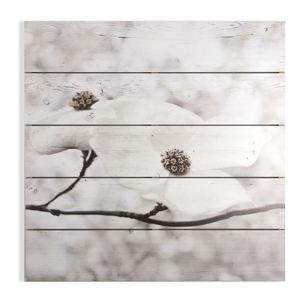Tablou din lemn Graham & Brown Serenity Blossoms, 60 x 60 cm