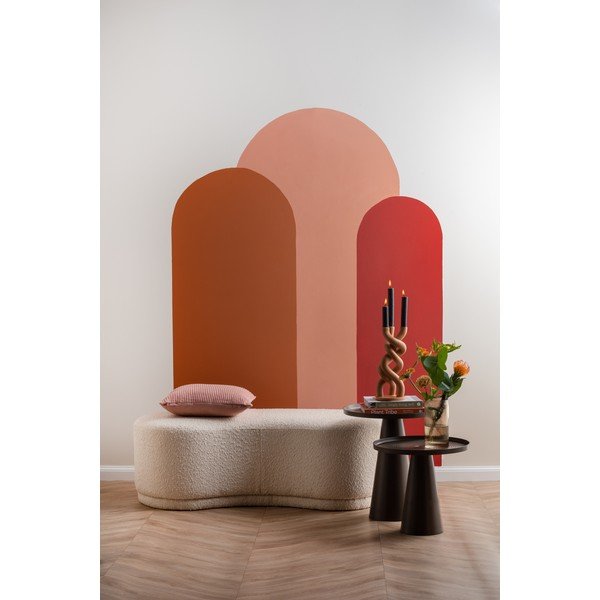 Suport din ceramică pentru trei lumânări PT LIVING Twisted, înălțime 31,4 cm, bej-image-2