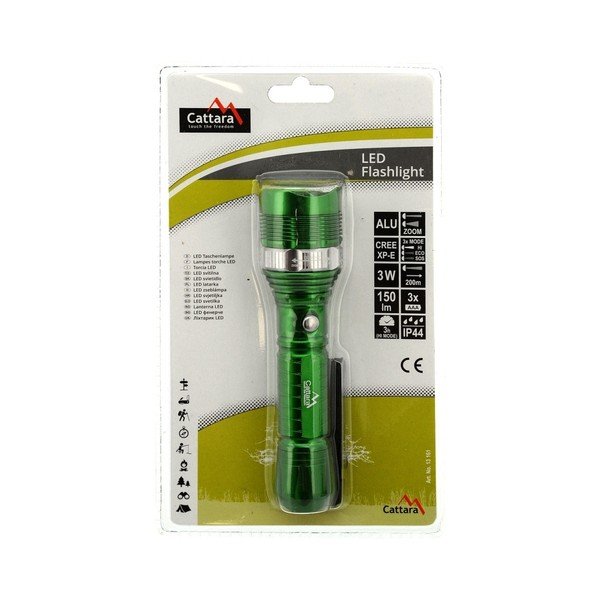 Lanternă LED Cattara ZOOM, verde-image-4