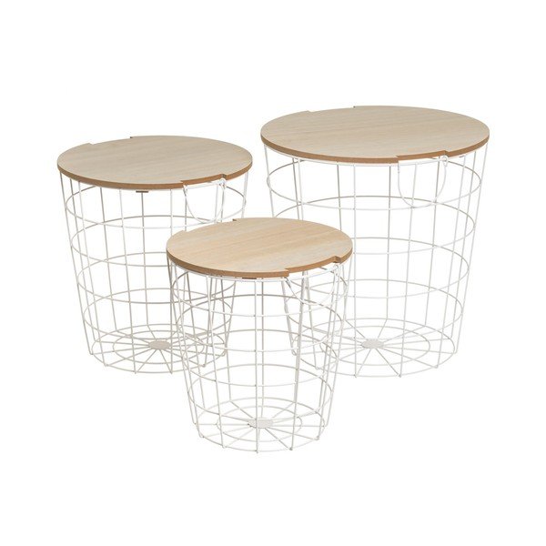 Măsuțe auxiliare 3 buc. rotunde 39x39 cm – Casa Selección