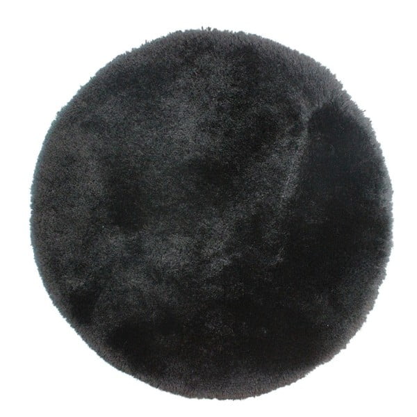 Covor negru rotund Flair Rugs Pearl, 150 cm