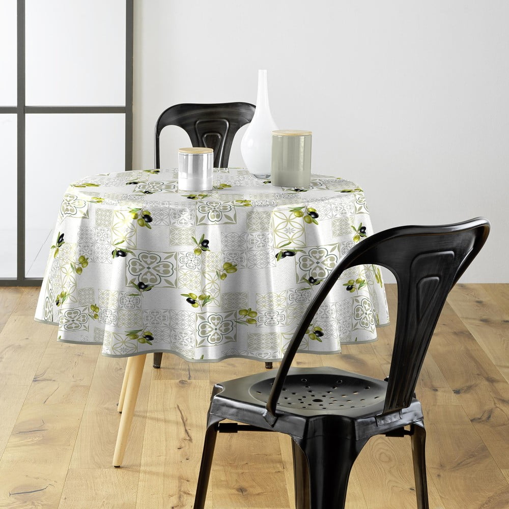 Față de masă lavabilă din PVC ø 160 cm Andalousie – douceur d\'intérieur