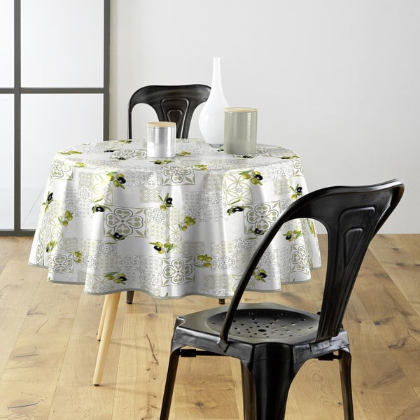 Față de masă lavabilă din PVC ø 160 cm Andalousie – douceur d'intérieur