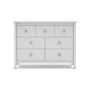 Comodă pentru copii albă joasă din lemn de pin 110x80 cm Max – Marckeric