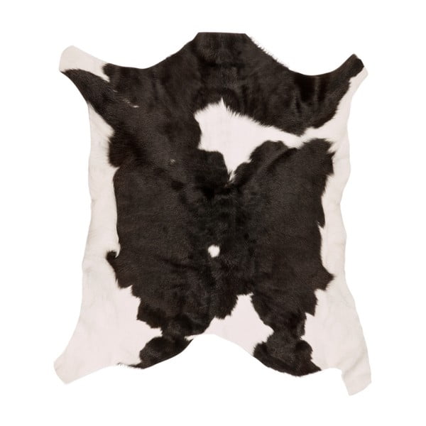 Blană de bovină Black Spotted, 80 x 70 cm, alb-negru