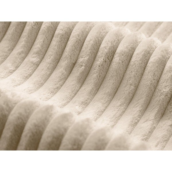 Taburet bej cu tapițerie din catifea reiată Dia – Micadoni -image-2