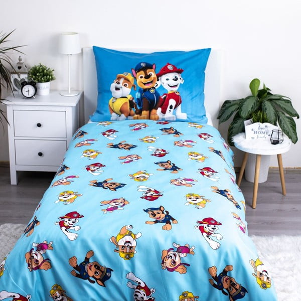 Lenjerie de pat pentru copii din microfibră pentru pat de o persoană 140x200 cm Paw Patrol – Jerry Fabrics-image-2