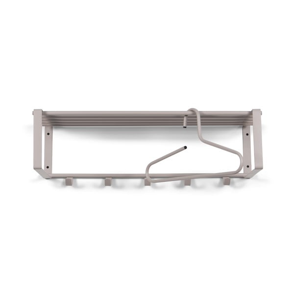 Cuier de perete taupe cu raft din metal 70 cm Rex – Spinder Design-image-2