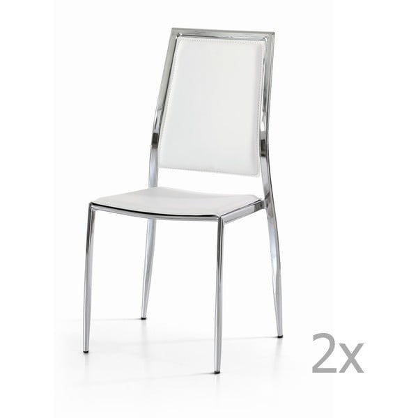 Set 2 scaune Castagnetti Frame, alb