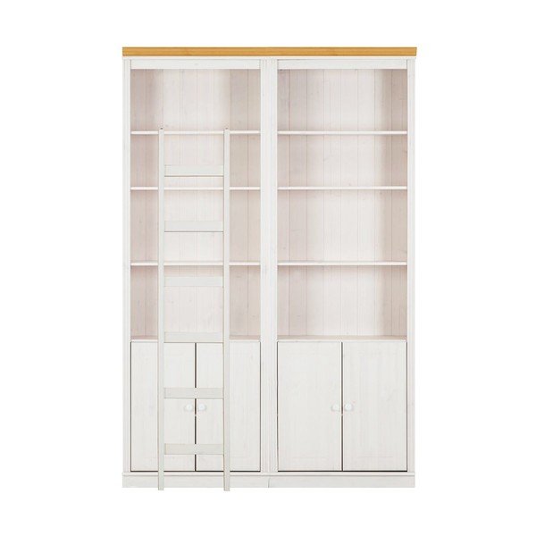 Bibliotecă albă din lemn de pin 148x223 cm Anita – Støraa