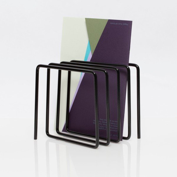 Suport pentru reviste Magazine Rack, negru-image-2