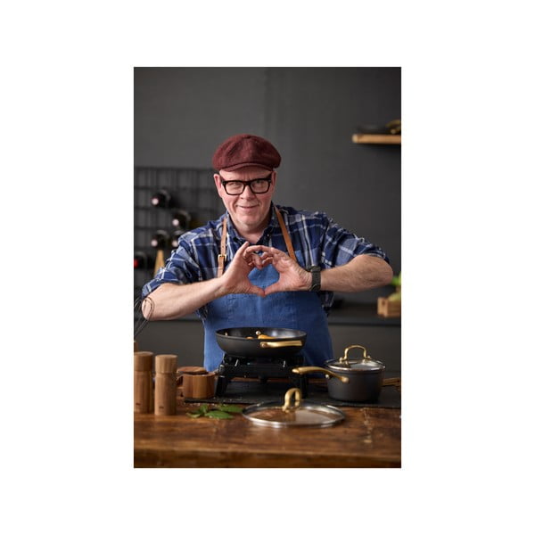 Oală cu capac/cu suprafață antiaderentă din aluminiu 2,6 l adecvată pentru plita cu inducție – Holm-image-3