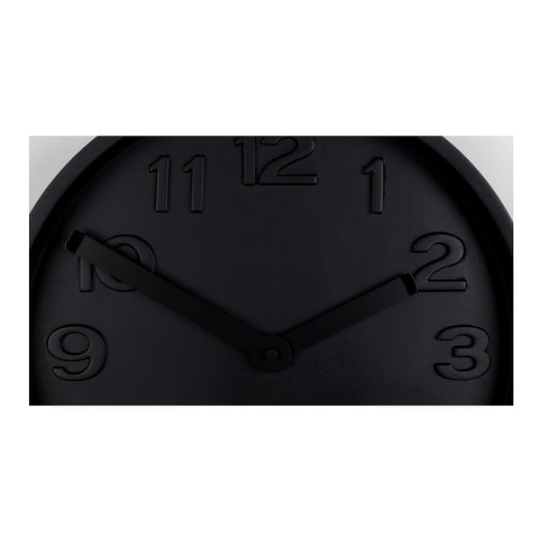 Ceas de perete din beton cu limbi negre Zuiver Concrete, negru-image-3