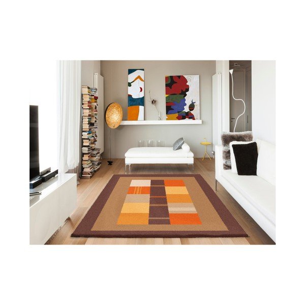 Covor Universal Boras Donno, 133 x 190 cm, maro-portocaliu-image-2