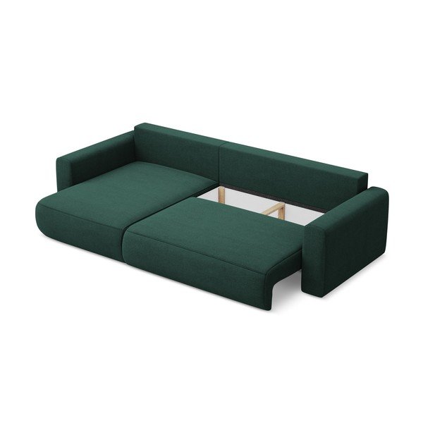 Colțar verde extensibil/cu spațiu de depozitare (cu colț pe partea stângă/cu șezlong) Kapua – Makamii-image-3