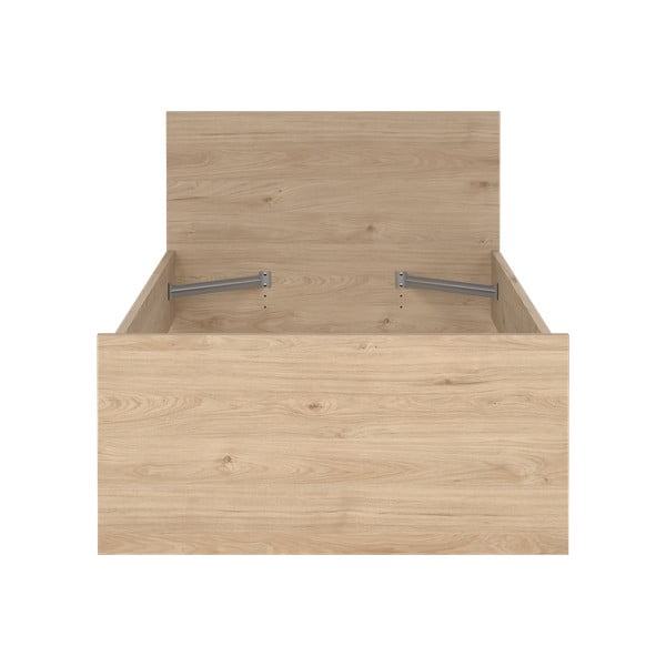 Pat în culoare naturală cu aspect de lemn de stejar 90x190 cm Naia – Tvilum-image-2