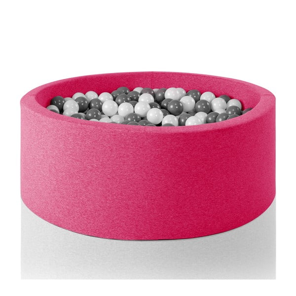 Piscină rotundă pentru copii cu 200 de mingi Misioo, 90 x 40 cm, roz