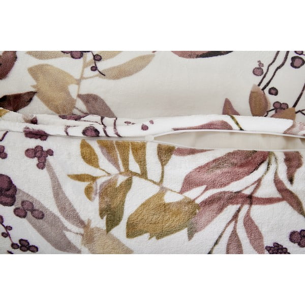 Lenjerie de pat albă/maro din micropluș/cocolino pentru pat de o persoană 140x200 cm Ramita – My House-image-2