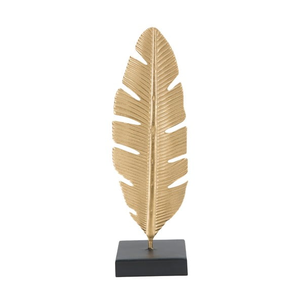 Sfeșnic decorativ Mauro Ferretti Feather, înălțime 34 cm, auriu