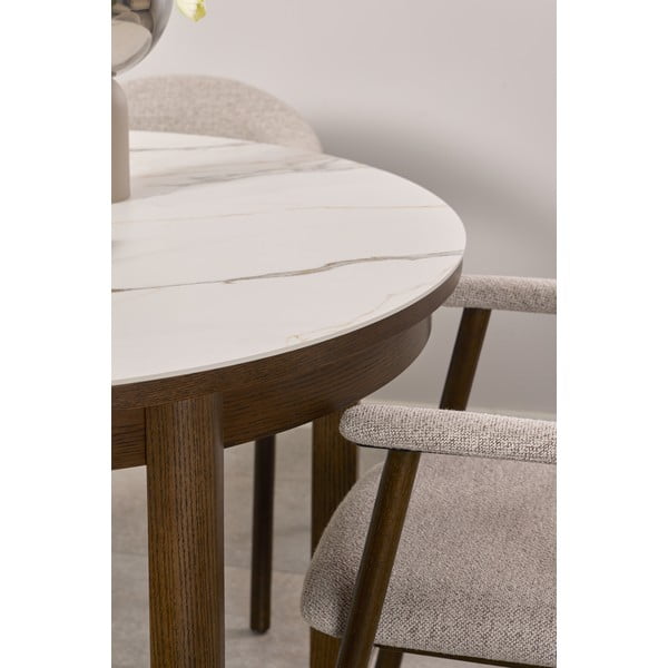 Masă de dining rotundă extensibilă cu blat ceramic ø 120 cm Southampton – Actona-image-2