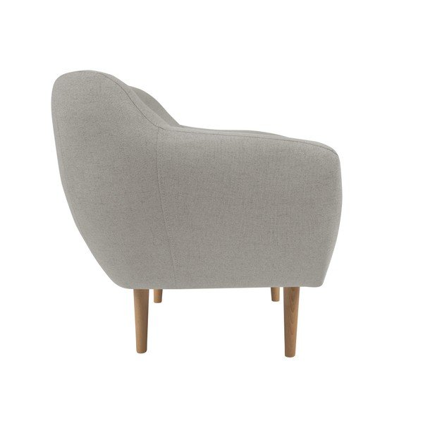 Fotoliu cu picioare de culoare deschisă Mazzini Sofas Sicile, crem-image-2