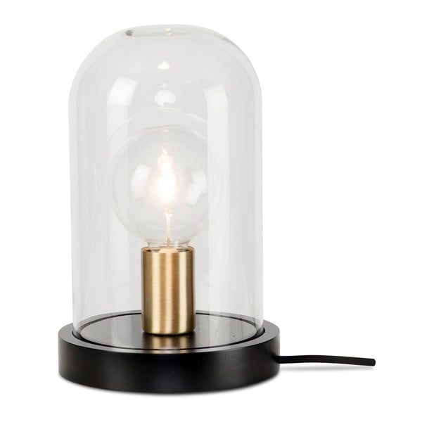 Veioză neagră cu abajur din sticlă (înălțime 30 cm) Seattle – it's about RoMi-image-1