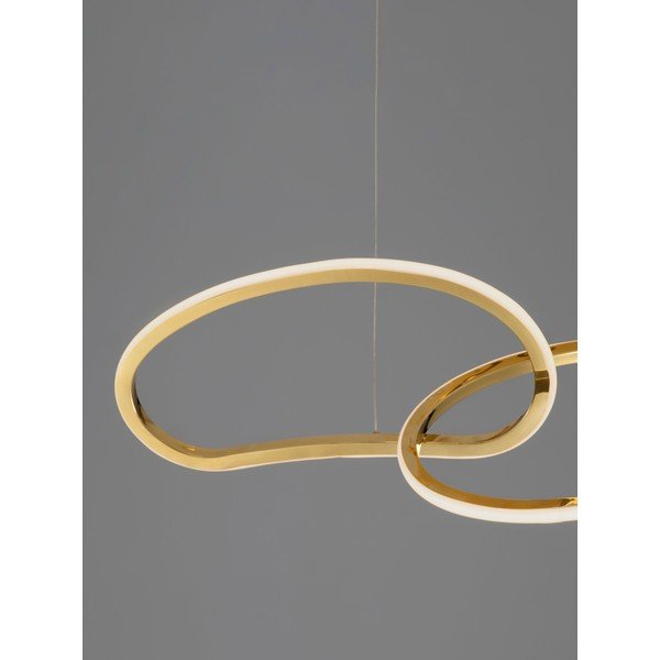 Lustră aurie LED cu intensitate reglabilă din aluminiu Girish – Nova Luce-image-3