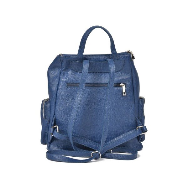 Rucsac din piele, Luisa Vannini Amedea, albastru-image-3