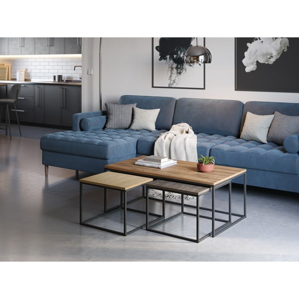 Măsuțe de cafea în culoare naturală 3 buc. 60x110 cm Camelia – Marckeric-image-4