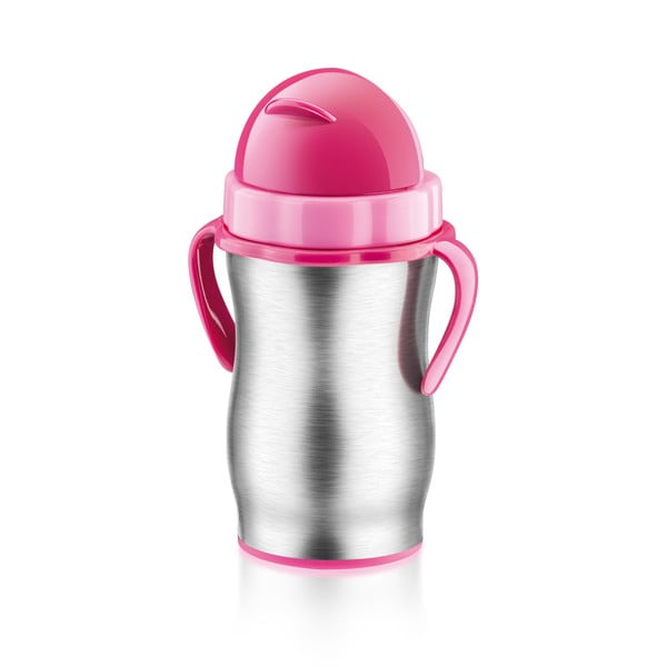 Sticlă roz din oțel inoxidabil pentru copii 0,3 l Bambini - Tescoma