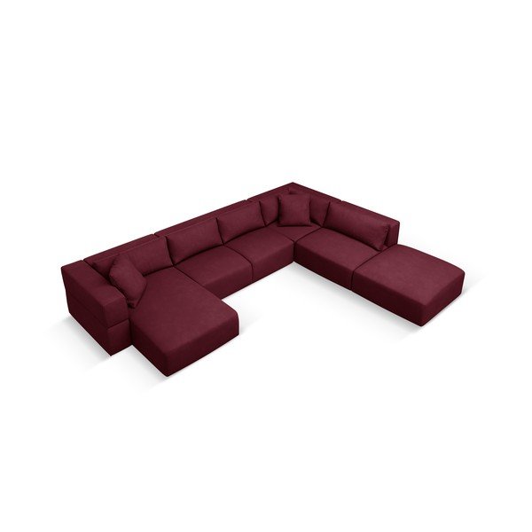 Colțar burgundy (cu colț pe partea dreaptă/în formă de "U") Esther – Milo Casa-image-2