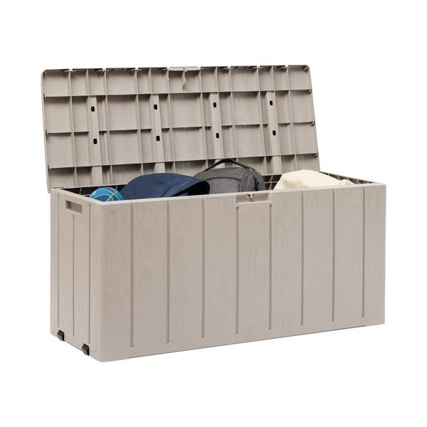 Cutie de depozitare pentru grădină gri deschis din plastic Bravo – Toomax-image-2