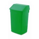 Coș de gunoi verde de reciclat din plastic 60 l – Addis