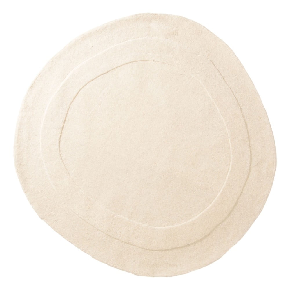 Covor crem rotund din lână ø 150 cm Cloria – Micadoni