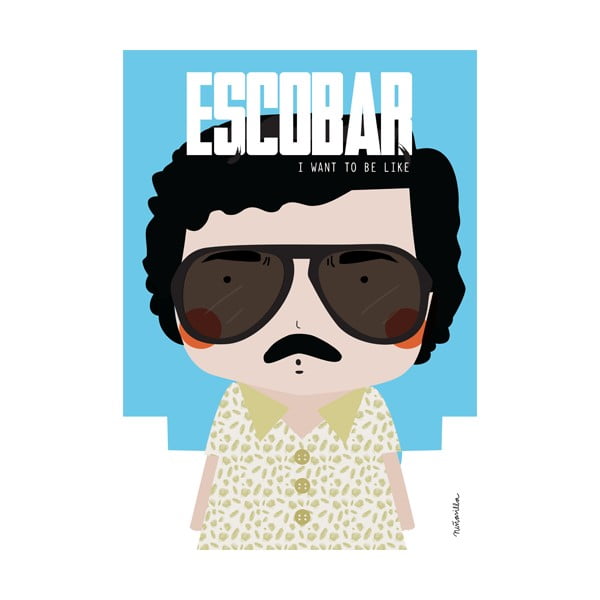 Poster NiñaSilla Escobar, 21 x 42 cm