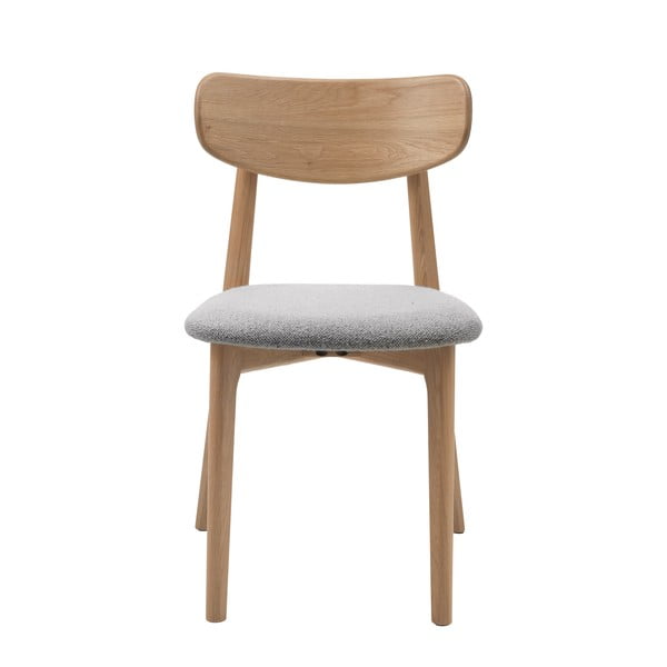 Scaun de dining gri deschis/în culoare naturală Elim – Unique Furniture-image-1