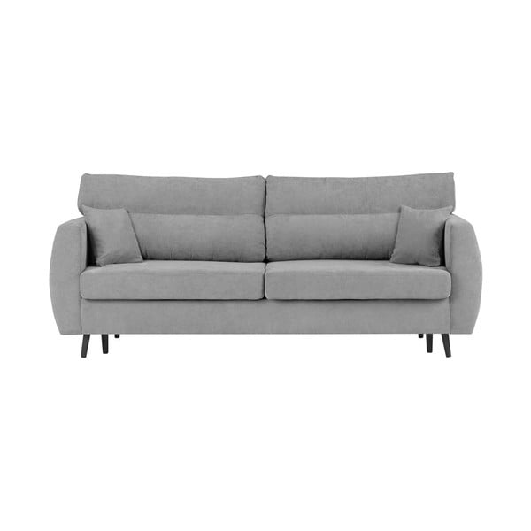 Canapea extensibilă cu 3 locuri și spațiu pentru depozitare Cosmopolitan design Brisbane, 231 x 98 x 95 cm, gri