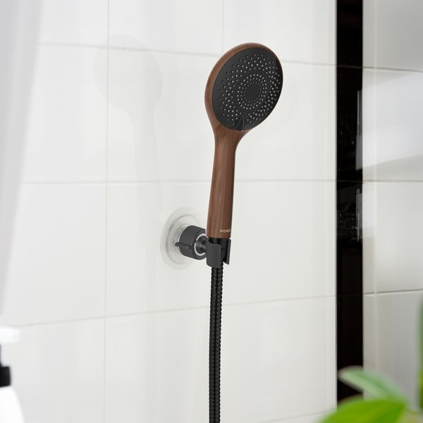 Suport pentru capul de duș negru autoadeziv din plastic Libertà – Wenko-image-1