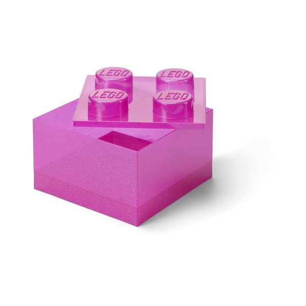 Cutie de depozitare pentru copii  roz din plastic 25x25x18 cm – LEGO®
