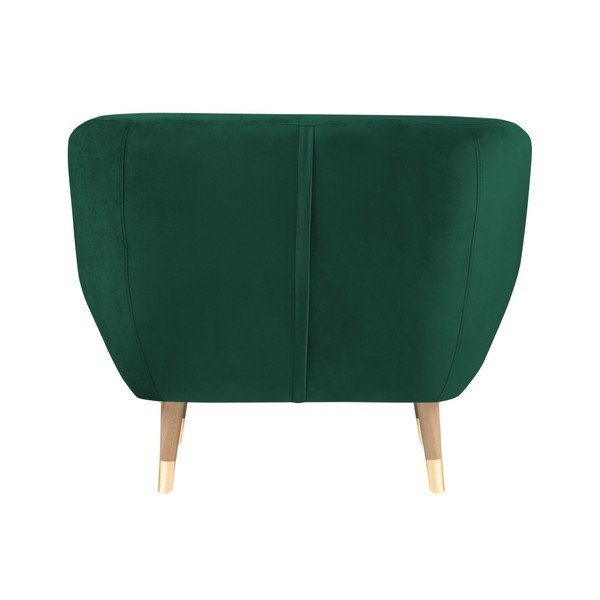 Fotoliu cu tapițerie din catifea Mazzini Sofas Benito, verde închis-image-4