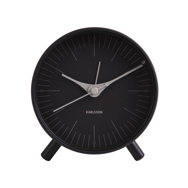 Ceas deșteptător din metal Karlsson Index, ø 11 cm, negru-image-2