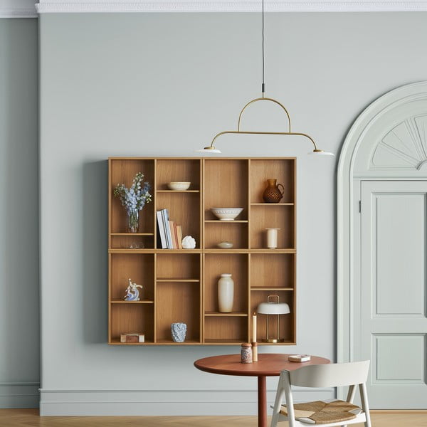 Bibliotecă în culoare naturală cu aspect de lemn de stejar suspendată 70x70 cm Mistral – Hammel Furniture-image-2