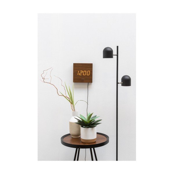 Ceas cu LED de perete Karlsson Square, maro-image-1